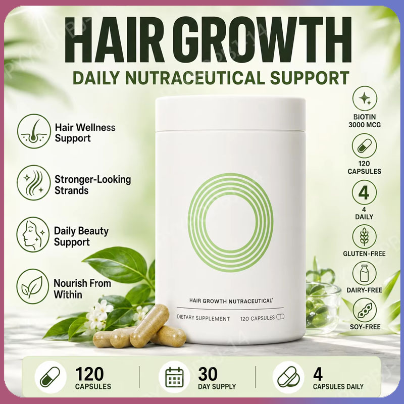 Herbal Supplement - Kapsul Nutrisi Rambut Herbal Campuran Botani