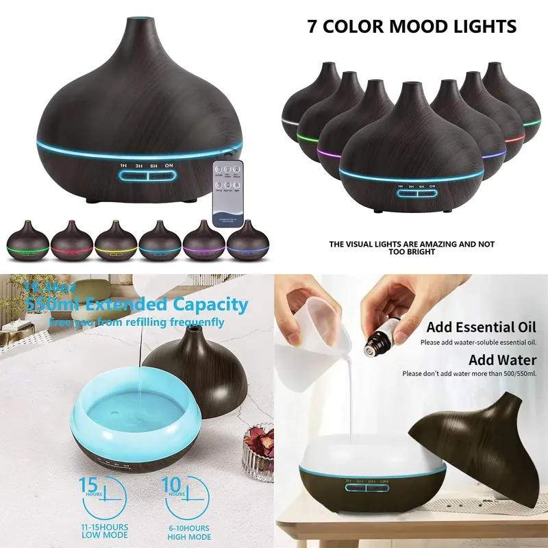 Diffuser Aroma USB Warna Kayu  - Essential Oils ulasan dan harga