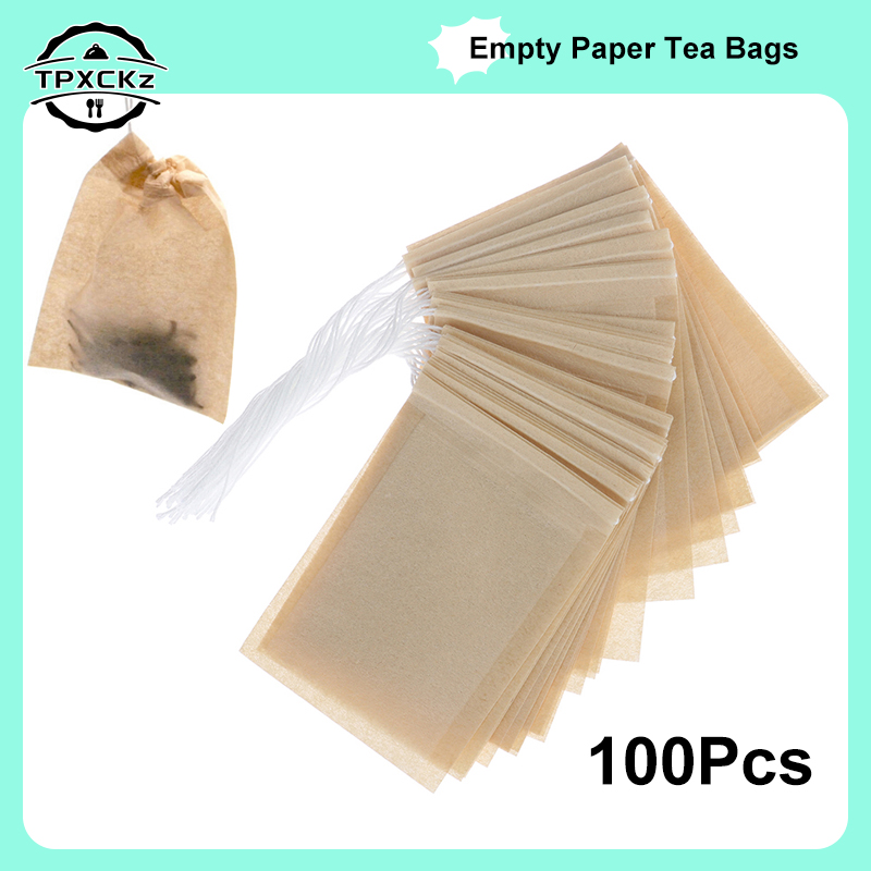 100Pcs Kantong Teh Tali Serut  - Herbal Tea ulasan dan harga